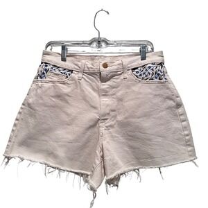 Universal Thread Highest Rise Shortie Shorts Cotton White Cut Off Size 8